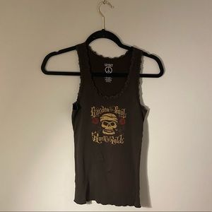 vintage lace black tank top - lucky